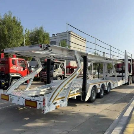 Passenger Car Carrier Truck Transporting Semi-trailers