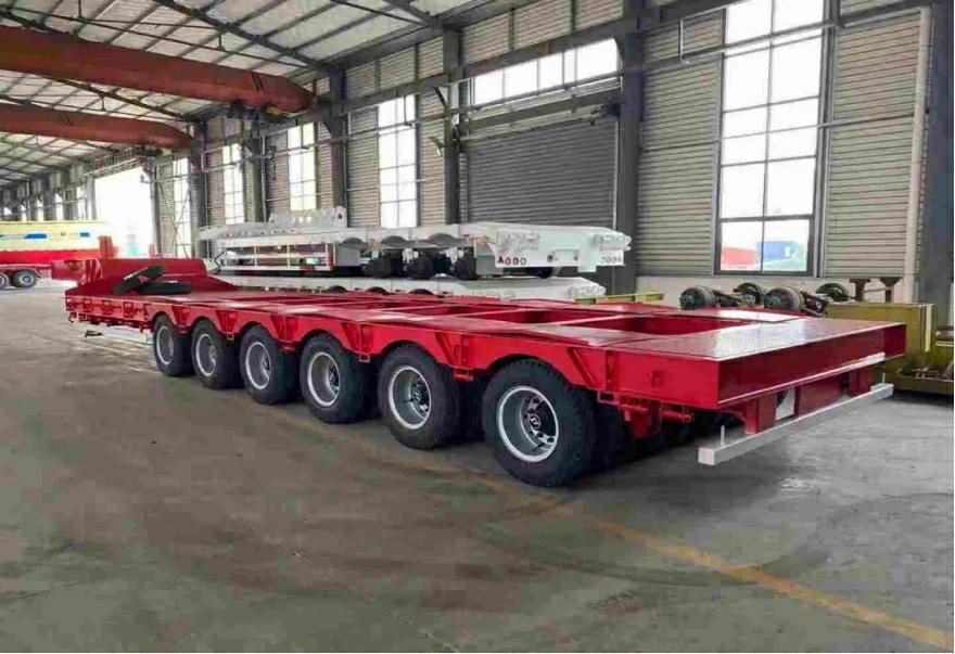 Axle Vehicle Low Flatbed Trailer