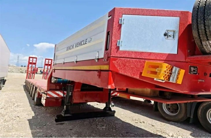 Retractable Telescopic Low Flatbed Trailer