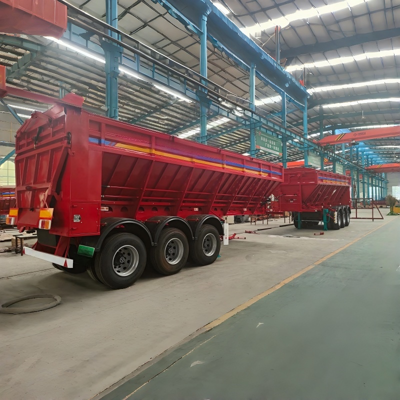 Push-Plate Self-Unloading Semi-Trailer